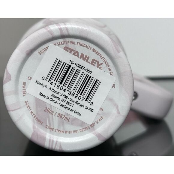 Stanley Quencher H2.0 FlowState Tumbler 30oz, ROSE QUARTZ SWIRL - Picture 4 of 4